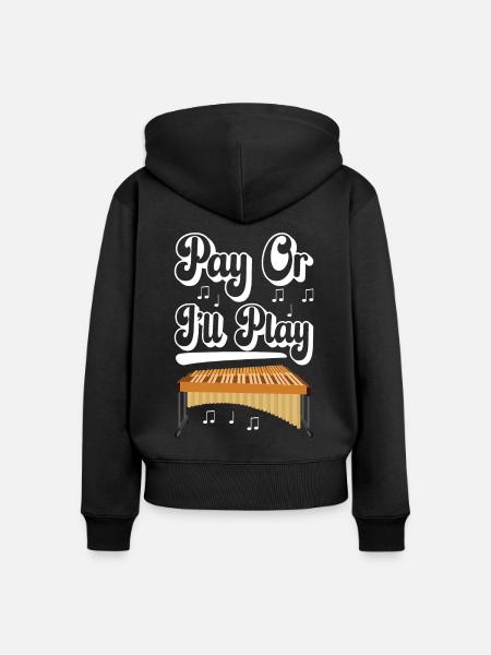 Vibraphon Vibraphonist - Frauen Premium Bio Zip Hoodie - Schwarz
