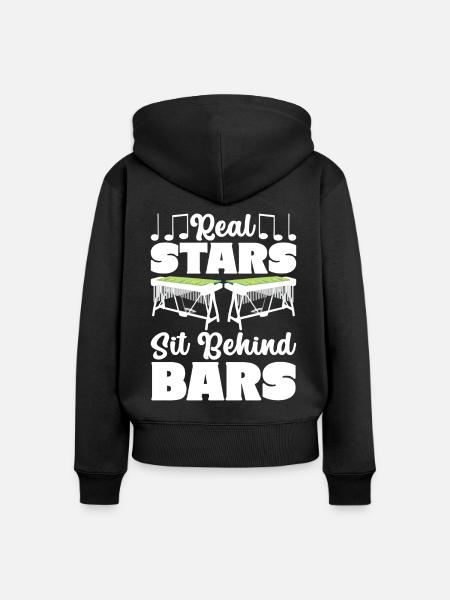 Vibraphon Vibraphonist - Frauen Premium Bio Zip Hoodie - Schwarz