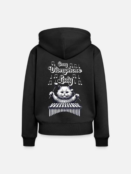 Vibraphon Vibraphonist - Frauen Premium Bio Zip Hoodie - Schwarz
