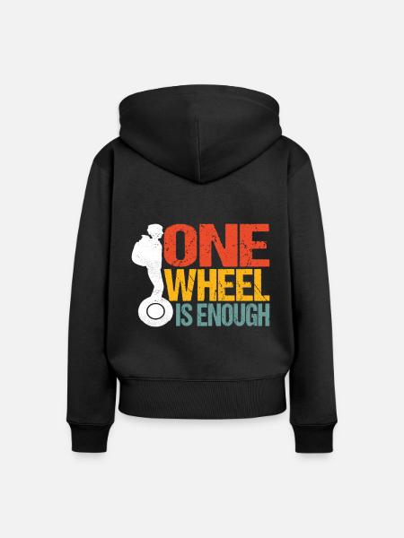 EUC Monowheel - Frauen Premium Bio Zip Hoodie - Schwarz