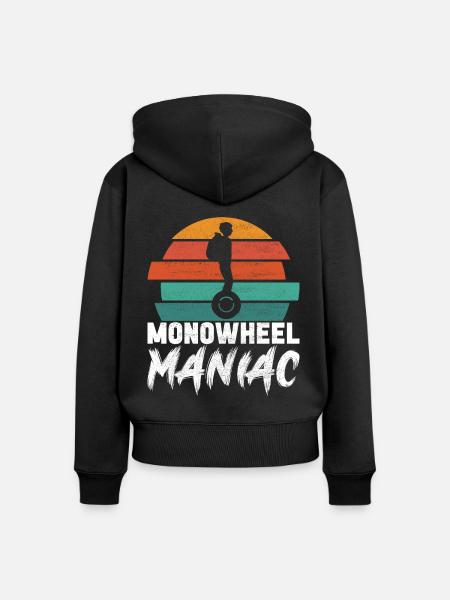 EUC Monowheel - Frauen Premium Bio Zip Hoodie - Schwarz