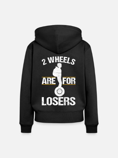 EUC Monowheel - Frauen Premium Bio Zip Hoodie - Schwarz