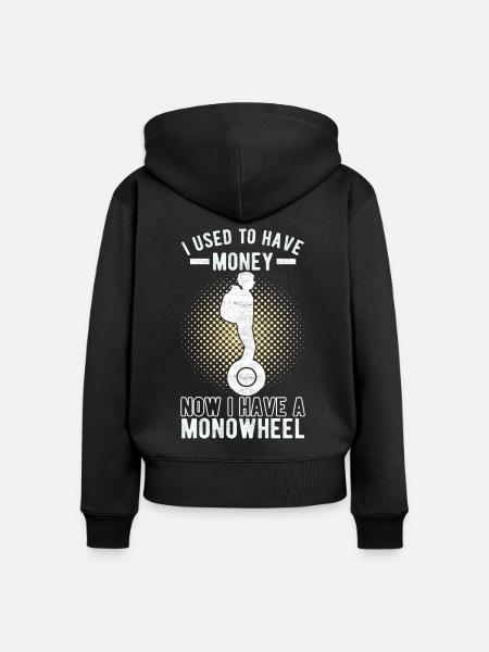 EUC Monowheel - Frauen Premium Bio Zip Hoodie - Schwarz