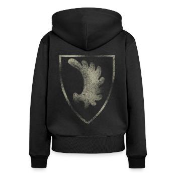 Elchschaufel East Prussia Königsberg gift coat of arms - Women's Premium Organic Zip Hoodie - black - Back - Julia (174cm)