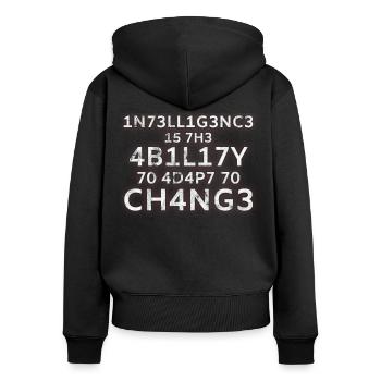 Nerds d'ordinateur programmeur de cadeau drôle - Sweat à capuche zippé Premium bio Femme - noir - Dos - Julia (174cm)