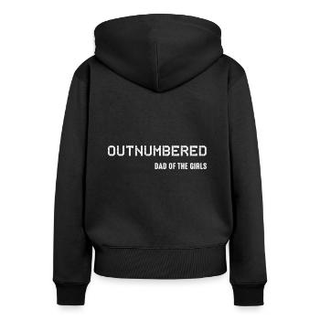 Mens Outnumbered Dad of Girls Design for a funny - Women's Premium Organic Zip Hoodie - black - Back - Julia (174cm)