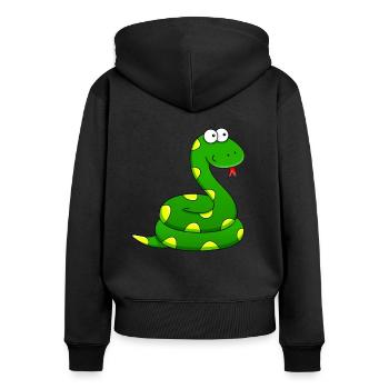 Snake - Women's Premium Organic Zip Hoodie - black - Back - Julia (174cm)