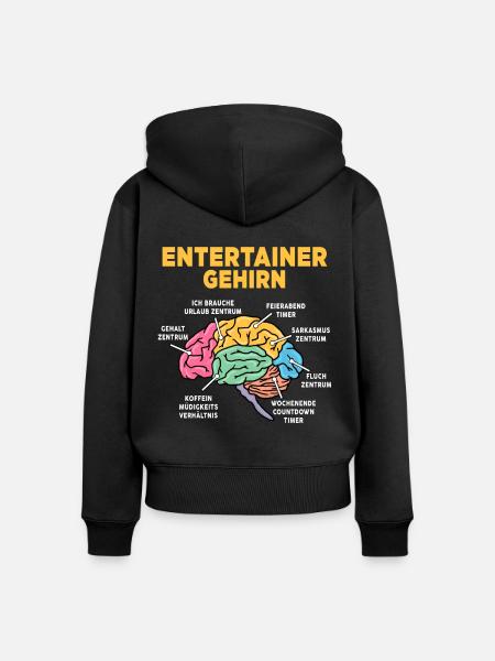 Entertainer - Frauen Premium Bio Zip Hoodie - Schwarz
