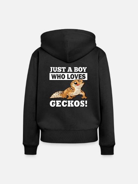Leopardgecko - Frauen Premium Bio Zip Hoodie - Schwarz