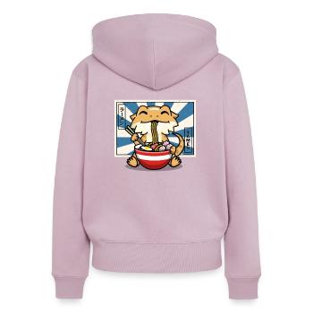 Bearded Dragon - Women's Premium Organic Zip Hoodie - dusky pink - Back - Julia (174cm)