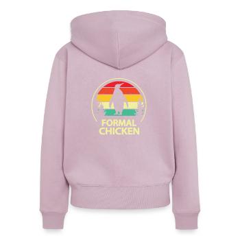 Pinguin - Frauen Premium Bio Zip Hoodie - Altrosa - Hinten - Julia (174cm)