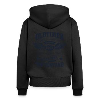Oldtimer Baujahr 1965 - Geburtstag - Geschenk - Frauen Premium Bio Zip Hoodie - Schwarz - Hinten - Julia (174cm)