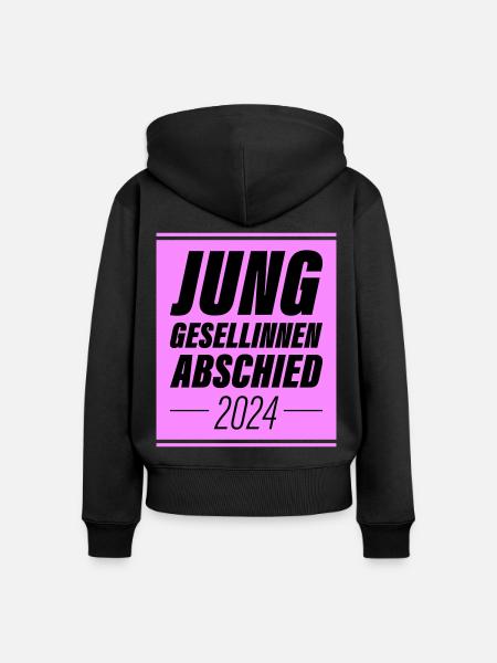 Junggesellinnenabschied 2024 Jga - Frauen Premium Bio Zip Hoodie - Schwarz