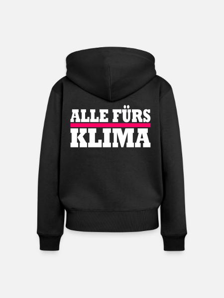 Alle fürs klima - Frauen Premium Bio Zip Hoodie - Schwarz