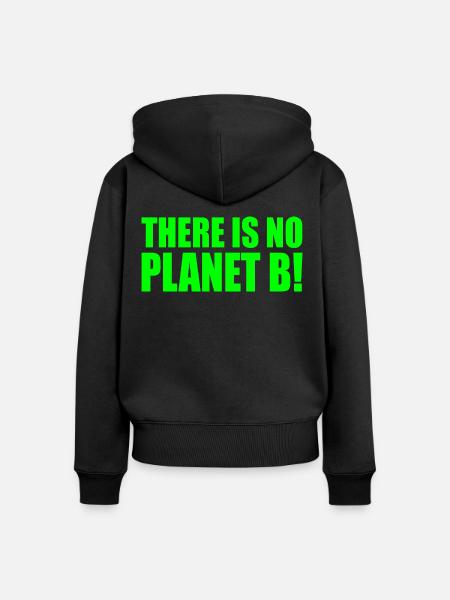 There is no planet B - Frauen Premium Bio Zip Hoodie - Schwarz