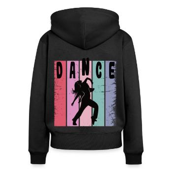 Dancing Woman Hip Hop - Women's Premium Organic Zip Hoodie - black - Back - Julia (174cm)
