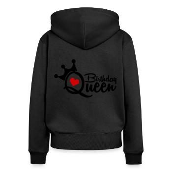 Birthday Queen 11 Happy Birthday - Women's Premium Organic Zip Hoodie - black - Back - Julia (174cm)