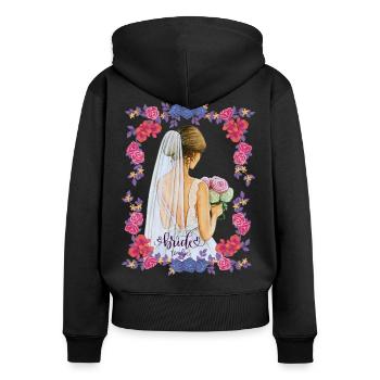 Bride To Be - Girly Girl - Women's Premium Organic Zip Hoodie - black - Back - Julia (174cm)