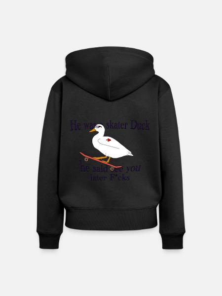 Sk8ter Duck! - Frauen Premium Bio Zip Hoodie - 