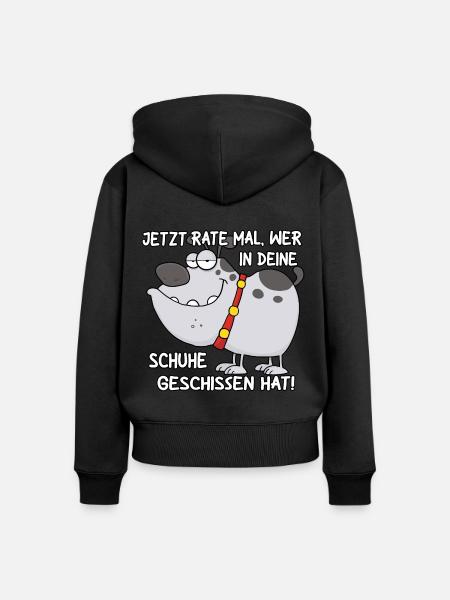 Jetzt rate mal - Frauen Premium Bio Zip Hoodie - Schwarz