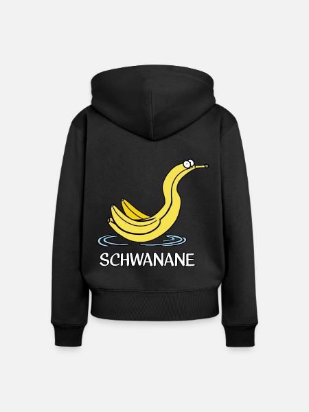 Schwanane - Frauen Premium Bio Zip Hoodie - Schwarz