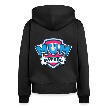 Paw Patrol Mum Patrol Mom - Women's Premium Organic Zip Hoodie - black - Back - Julia (174cm)