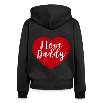 I love daddy poison - Women's Premium Organic Zip Hoodie - black - Back - Julia (174cm)
