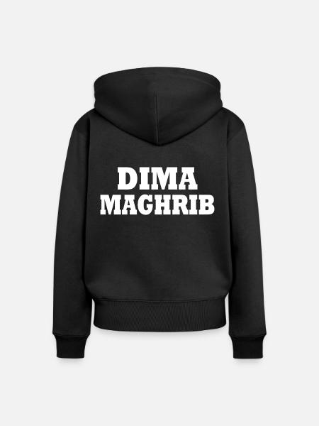 Dima maghrib - Frauen Premium Bio Zip Hoodie - Schwarz