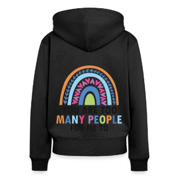 Dyslexia Therapy for Dyslexia Month - Women's Premium Organic Zip Hoodie - black - Back - Julia (174cm)