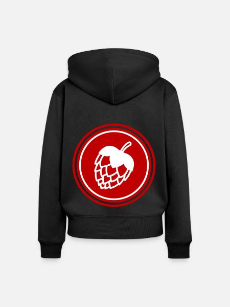 Bier zapfen icon - Frauen Premium Bio Zip Hoodie - Schwarz