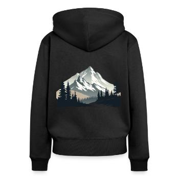 The Alps Mountains in Forest Nature - Women's Premium Organic Zip Hoodie - black - Back - Julia (174cm)