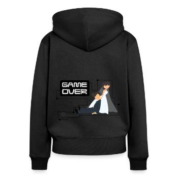Junggesellenabschied Bachelor Game Over - Frauen Premium Bio Zip Hoodie - Schwarz - Hinten - Julia (174cm)