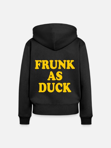 Frunk as duck - Frauen Premium Bio Zip Hoodie - Schwarz