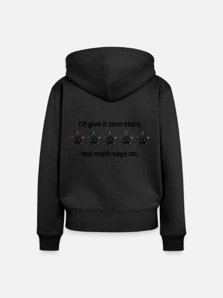 Zero Stars Math Comedy - Women's Premium Organic Zip Hoodie - black