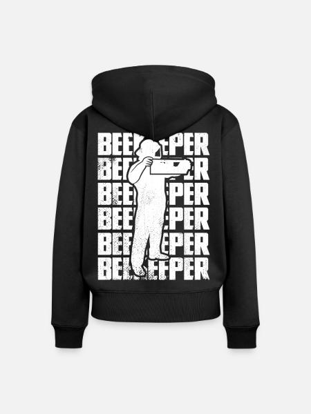 Lustiger Imker - Frauen Premium Bio Zip Hoodie - Schwarz