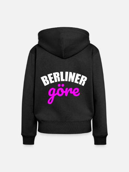 Berliner Goere - Frauen Premium Bio Zip Hoodie - Schwarz