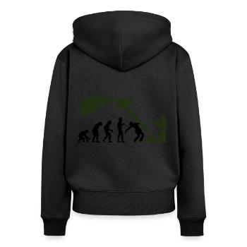 Lumberjack - Women's Premium Organic Zip Hoodie - black - Back - Julia (174cm)