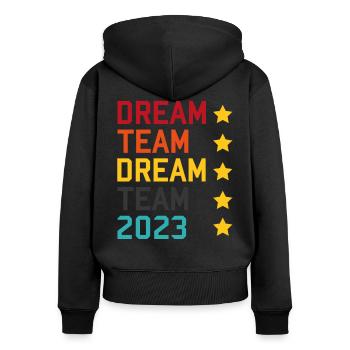Dream Team 2023 - Women's Premium Organic Zip Hoodie - black - Back - Julia (174cm)