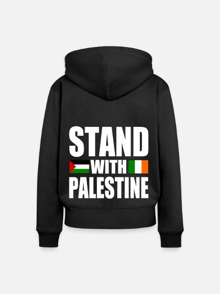 Stand with palestine - Frauen Premium Bio Zip Hoodie - Schwarz