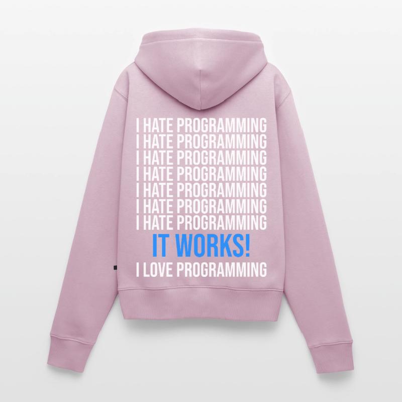 Programmierer Entwickler Programmierer Programmieren IT Computer Frauen Premium Bio Zip Hoodie