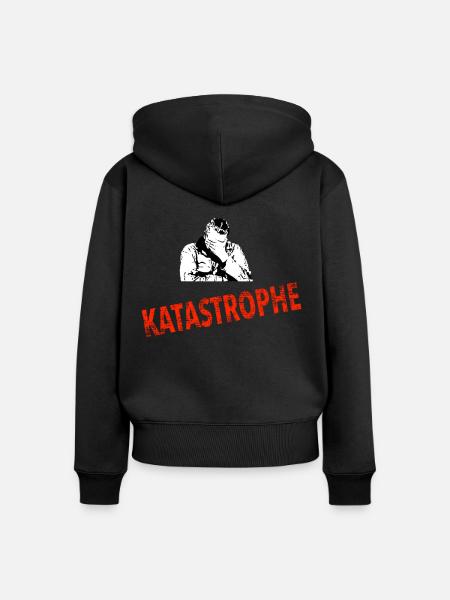 Katastrophe - Frauen Premium Bio Zip Hoodie - Schwarz