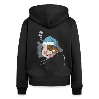 Pyjama Sleepyhead pour les cochons d'Inde - Sweat à capuche zippé Premium bio Femme - noir - Dos - Julia (174cm)