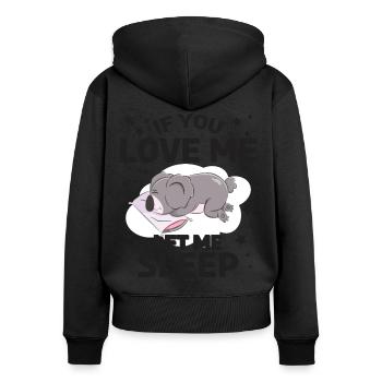 Koala Koala Bear Koalas - Women's Premium Organic Zip Hoodie - black - Back - Julia (174cm)