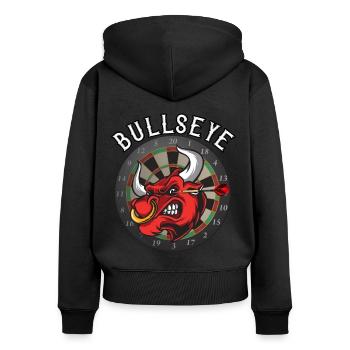Bullseye Darts Fan Dartpfeil Dartboard - Sweat à capuche zippé Premium bio Femme - noir - Dos - Julia (174cm)