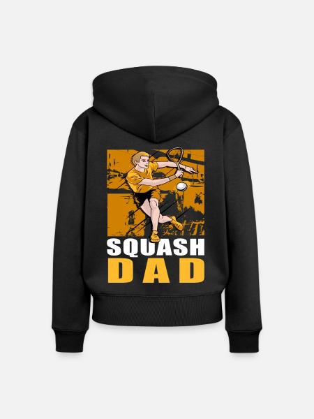 Squash Dad - Frauen Premium Bio Zip Hoodie - Schwarz