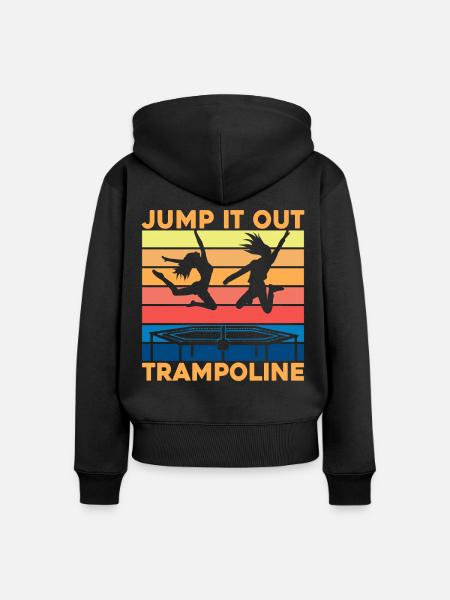 Herausspringen Trampolin - Frauen Premium Bio Zip Hoodie - Schwarz