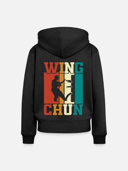 Wing Chun - Frauen Premium Bio Zip Hoodie - Schwarz