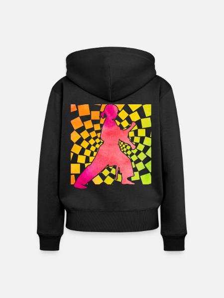 Wing Chun - Frauen Premium Bio Zip Hoodie - Schwarz