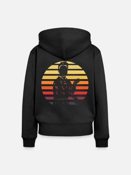 Wing Chun - Frauen Premium Bio Zip Hoodie - Schwarz