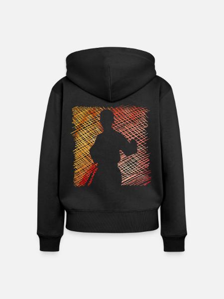 Wing Chun - Frauen Premium Bio Zip Hoodie - Schwarz
